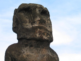Moais of Eastern Island. RApa Nui. Isla de Pascua. Chile