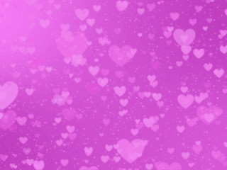 Romantic background with hearts on a pink background