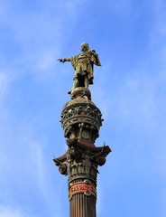 Fototapeta na wymiar Monument of Christopher Columbus in Barcelona