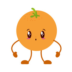 kawaii orange cartoon character