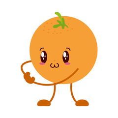 kawaii orange cartoon character