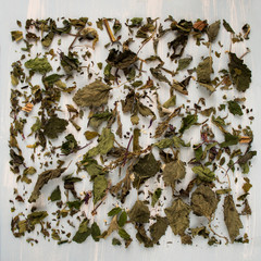 herbal tea on background