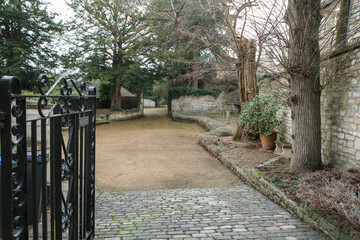 A picture from the nice old town Bradford on Avon in United Kingdom. You can see the houses, streets, footpaths. 