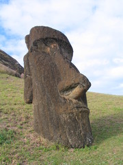 Moais of Eastern Island. Chile