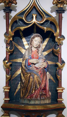 Fototapeta premium Virgin Mary altarpiece in Saint Benedict basilica in the famous Benediktbeuern abbey, Germany 