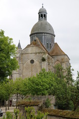 Fototapeta na wymiar Gothic, historic Collegiate Church Saint-Quiriace in Provins, UNESCO, Seine-et-Marne, Ile-de-France