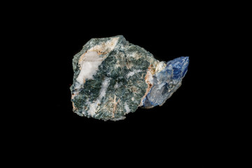 Fototapeta premium Macro mineral stone Bentorite on a black background