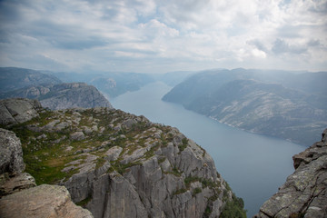 Fototapeta na wymiar View over fjord in Norway 
