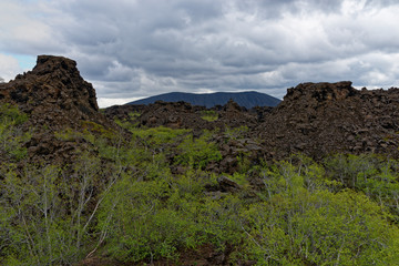 im Lavafeld Dimmuborgir, Myvatn, Island