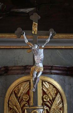 Crucifixion, church of St. Clement in Primisweiler, Germany 