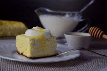 Сheesecake on a plate