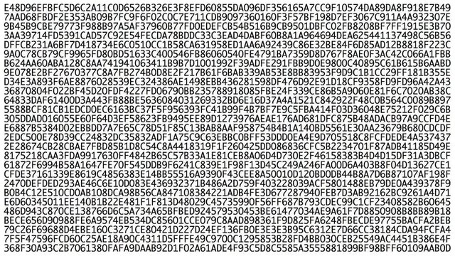 Changing binary hex code on computer screen, chaotically changing. Data transfer via network and cyber security concept.