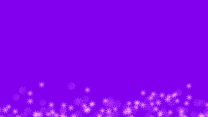 Abstract background with a variety of colorful snowflakes. Big and small.