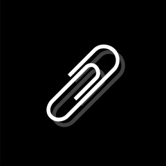 Obraz premium Paper clip icon flat