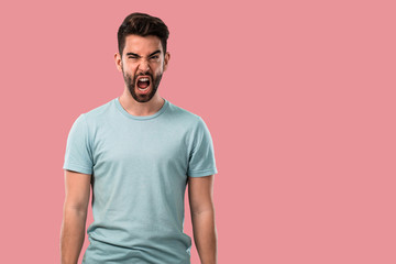 Obraz premium angry young man shouting