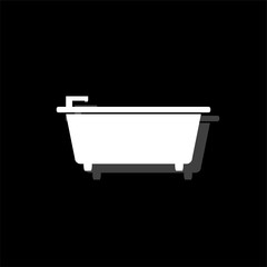 Bathtub icon flat