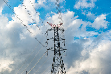 Antalya - Turkey. January 29, 2019. Energy transmission lines