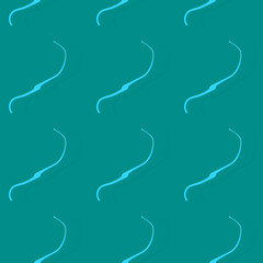 Seamless pattern background with multi-colored wavy lines.