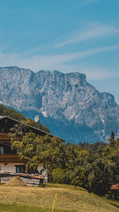 Fototapeta na wymiar Smartphone HD wallpaper of Beautiful alpine view at Hallein