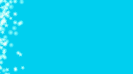 Abstract background with a variety of colorful snowflakes. Big and small.