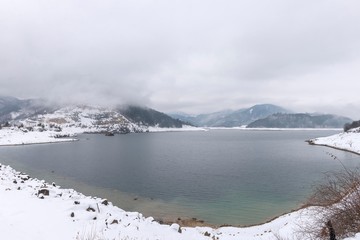 Zaovine lake near Tara mountain in Serbia.