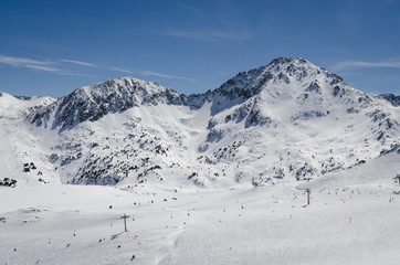 Pas de la Casa ski resort in Andorra at Grandvalira sector Pyrenees
