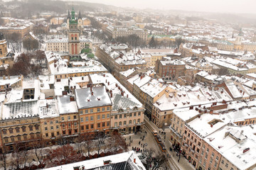 Obraz premium town hall, lviv, ukraine