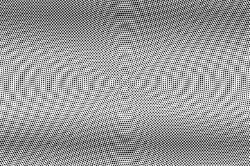 Micro dotted halftone with smooth gradient. Black and white vector texture. Vintage effect graphic decor