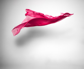 abstract red fabric in motion