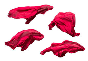 abstract red fabric in motion