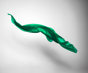 abstract green fabric in motion