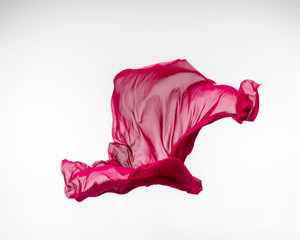 abstract red fabric in motion