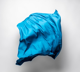 abstract blue fabric in motion