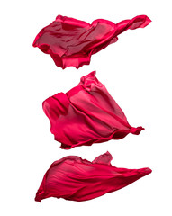 abstract red fabric in motion
