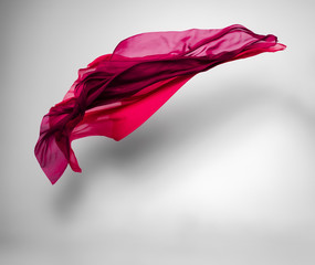 abstract red fabric in motion