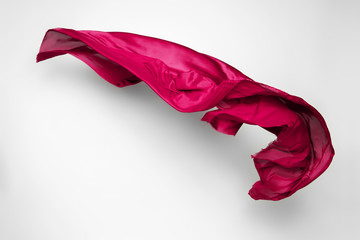 abstract red fabric in motion