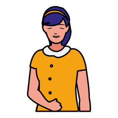 beautiful and young woman character