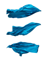 abstract blue fabric in motion