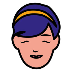 beautiful woman head avatar character