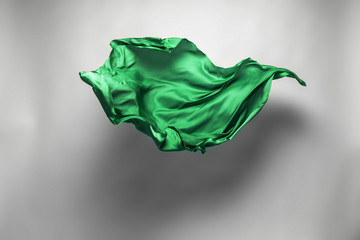 abstract green fabric in motion