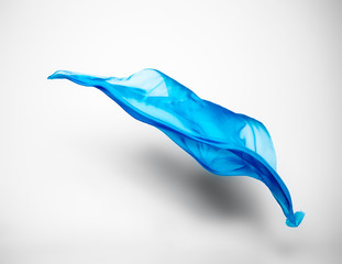 abstract blue fabric in motion
