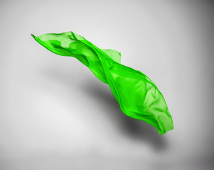 abstract green fabric in motion