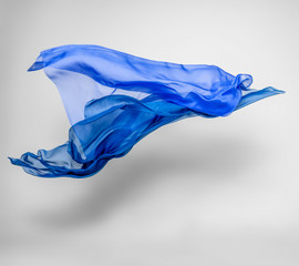 abstract blue fabric in motion