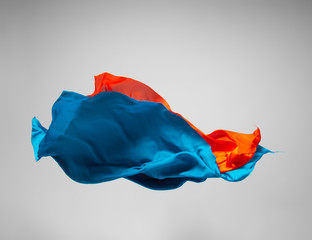 multicolored fabric in motion