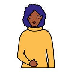 beautiful and young black woman character