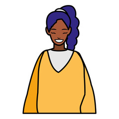 beautiful and young black woman character