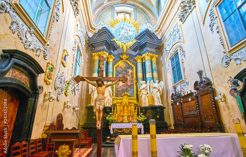 Poster The holy Altar of Church at Skalka in Krakow, Poland