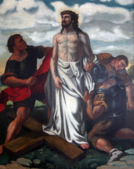 10th Stations of the Cross, Jesus is stripped of His garments, Sanctuary of St. Agatha in Schmerlenbach