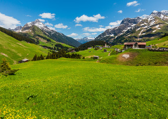 Naklejka premium Widok alpejski (Vorarlberg, Austria)