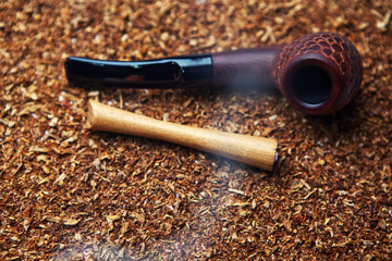 smoking pipe tobacco background